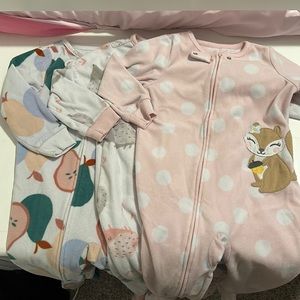 Set of three 24M fleece zippies